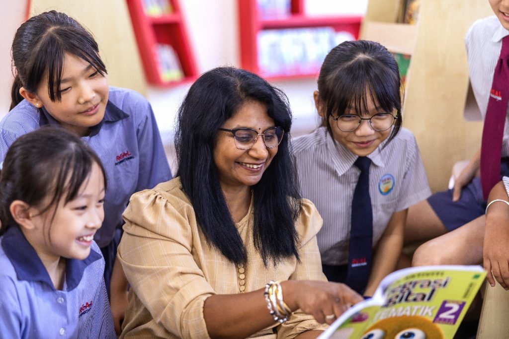 Dr. Chandra Veerappan with REAL Schools Johor Bahru Students