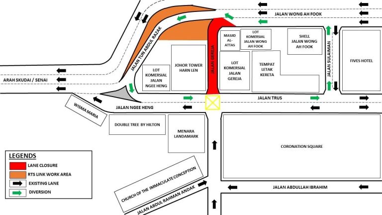 Johor Bahru Road Closure Notice Until April 2026