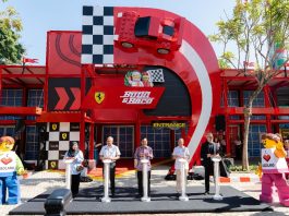 Left to right: Zuraini Abdul Ghani, Director of Package Development, Tourism Malaysia, Dato Haji Asman, Johor State Secretary , Datuk Onn Hafiz, Johor Menteri Besar, CS Lim, Vice President of LEGOLAND Malaysia Resort, and Benoit Montaigne, Global Creative Manager Experiences at Ferrari