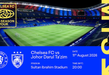 Chelsea FC to Play JDT in Sultan Ibrahim Stadium