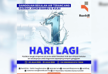 Ranhill SAJ Notifies Water Disruption in Parts of Johor