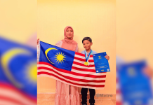 SK Tasek Utara Student Wins in Doha, Wan Harriz Qualifies for World Final of Hippo English Competition Wan Harriz (right) accompanied by his mother, Nur Saliha managed to get first place at Hippo English Without Borders in Doha, Qatar - Photo credits Harian Metro, courtesy of Nur Saliha Ali Shastry