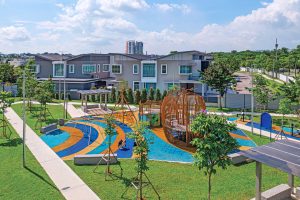 A playground in the neighbourhood that is 24/7 surveilled by CCTV and ANPR license plate recognition at entrance to ensure safety