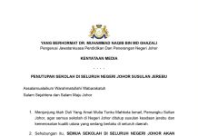 All Schools in Johor Will be Closed on 8th and 9th October Due to Declining Air Quality